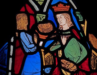 Darstellung von Salome mit dem Kopf Johannes des Täufers, aus der Ste Chapelle von French School