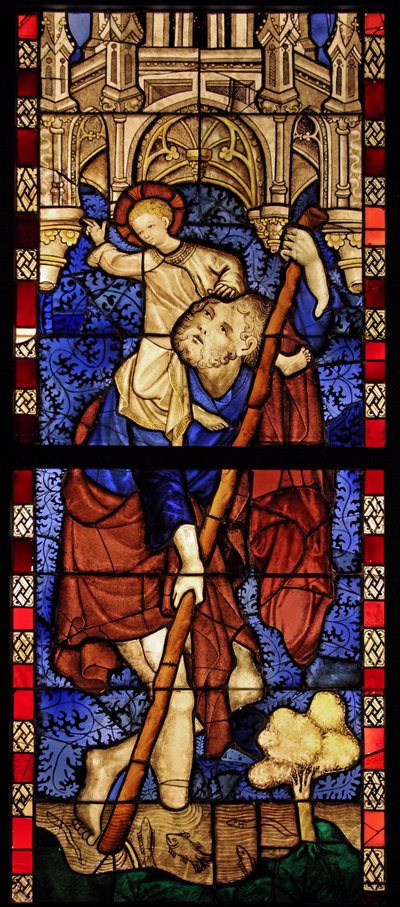 Der Hl. Christophorus, ursprünglich aus einer Kirche in Köln von French School