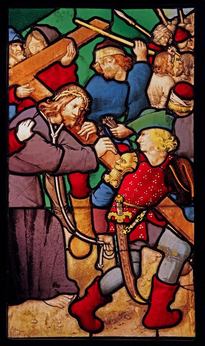 Darstellung des Kreuzwegs; aus der Kapelle im Hotel Cluny von French School