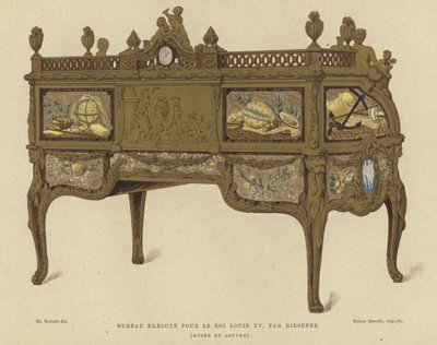 Schreibtisch für König Ludwig XV. von Frankreich von Jean Henri Riesener, 18. Jahrhundert von French School