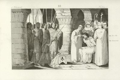 Entthronung von Childerich III., König der Franken, 752 von French School