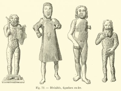Götterfiguren aus Eisen von French School