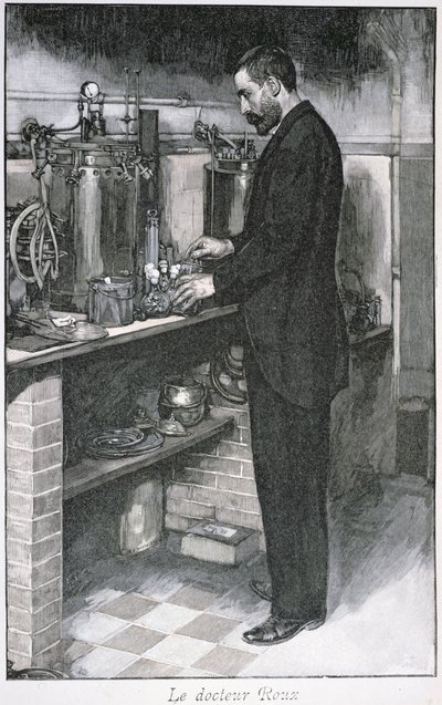 Dr. Pierre Emile Roux (1853-1933) aus La Revue Illustré, 1. Oktober 1894 von French School