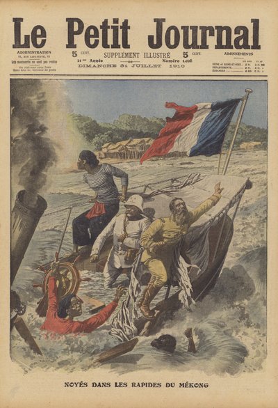 Ertrunken in den Stromschnellen des Mekong von French School