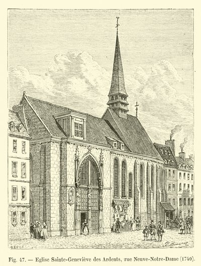 Kirche Sainte-Geneviève des Ardents, Rue Neuve-Notre-Dame, 1704 von French School