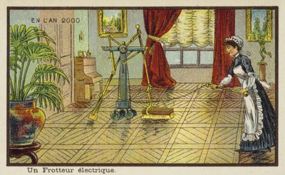 Elektrische Bodenpoliermaschine im Jahr 2000 von French School