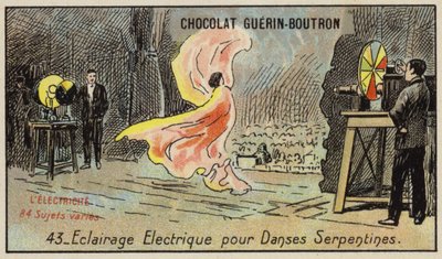 Elektrische Beleuchtung für den Serpentinentanz von French School