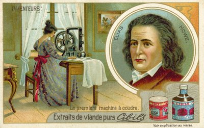 Elias Howe, Erfinder der ersten Nähmaschine von French School
