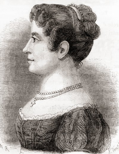 Élisa Garnerin, aus Les Merveilles de la Science, veröffentlicht um 1870 von French School