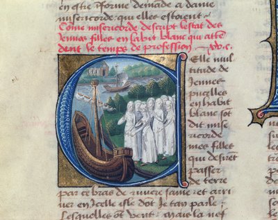 Einschiffung der Barmherzigen Schwestern des Hotel Dieu de Paris, aus Le Livre de Vie Active de l