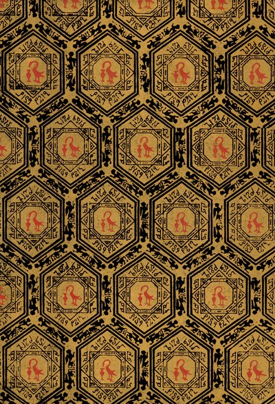 Vorsatzpapier für Vie des Saints (Farblithographie) von French School