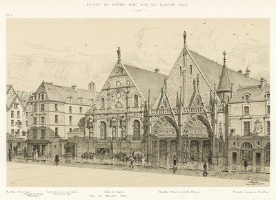 Eingang des Hotel-Dieu, Rue du Marche Palu, 1590 von French School