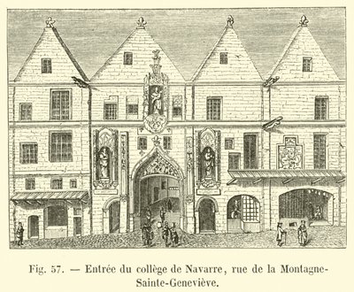 Eingang des Kollegs von Navarre, Rue de la Montagne-Sainte-Genevieve von French School