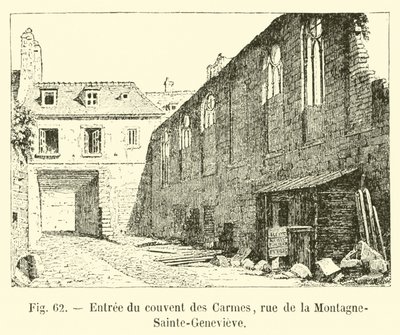 Eingang des Karmeliterklosters, Rue de la Montagne-Sainte-Genevieve von French School