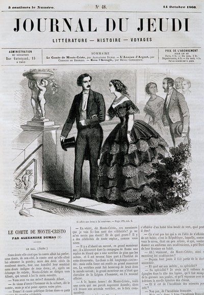 Episode der Romanreihe Der Graf von Monte Cristo - in „Le Journal du Jeudi“ vom 14.10.1860 von French School