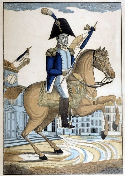 Reiterporträt von General Lafayette, Oberbefehlshaber der Nationalgarde von Frankreich von French School