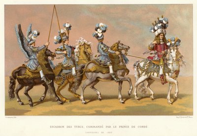 Eskadron der Türken, kommandiert vom Prinzen von Condé (Chromolithografie) von French School
