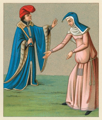 Europa Mittelalter Kostüm von French School