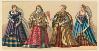 Europäische Tracht des 16. Jahrhunderts von French School