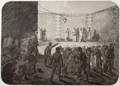 Hinrichtung von Geiseln während der Kommune, 1871 von French School