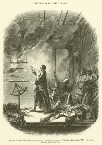 Experiment durchgeführt von Abbé Chappe d