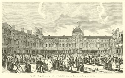 Ausstellung der Produkte der französischen Industrie, im Hof des Louvre, 1801 von French School