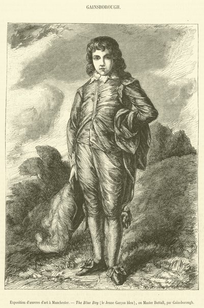 Ausstellung von Kunstwerken in Manchester, Der Blaue Junge, der Junge in Blau, oder Master Buttall (Gravur) von French School