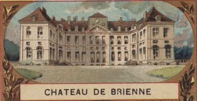 Außenansicht des Schlosses von Brienne-le-Chateau in der Aube. Chromolithographie aus dem späten 19. Jahrhundert von French School