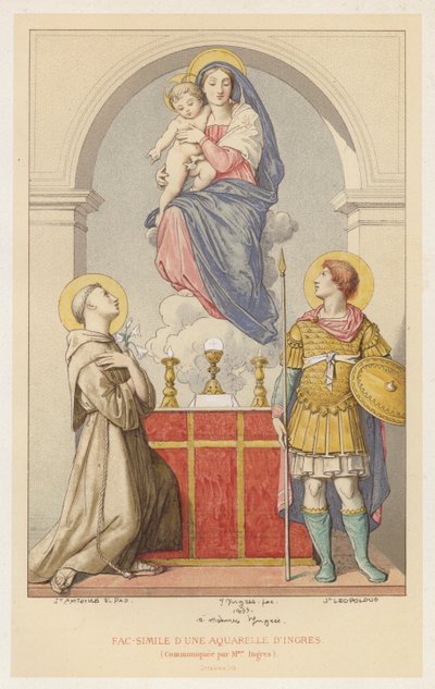 Faksimile einer Aquarelle von Ingres, mitgeteilt von Frau Ingres von French School