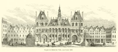 Fassade des Hotel de Ville unter Ludwig XIII von French School