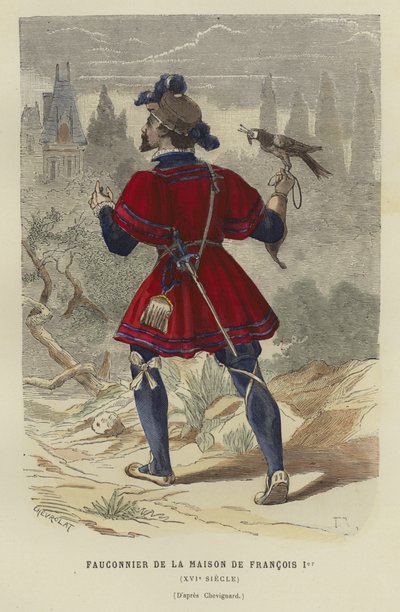 Falkner des Haushalts von Franz I. von Frankreich, 16. Jahrhundert von French School