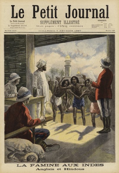 Hungersnot in Indien, 1897 von French School