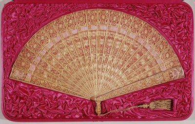 Fächer, geschenkt von Maximilian (1832-67) von Habsburg-Lothringen, Kaiser von Mexiko, an seine Frau Charlotte (1840-1927) von Belgien von French School