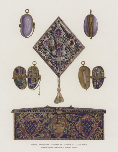 Befestigung, tragbares Reliquiar und Schrein von St. Louis (Ludwig IX. von Frankreich) von French School