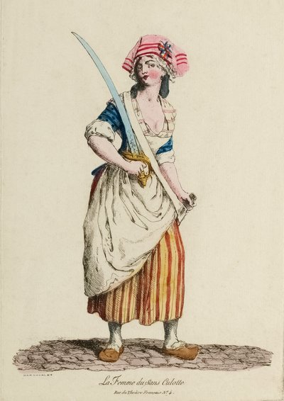 Weiblicher Sansculotte, um 1792 von French School