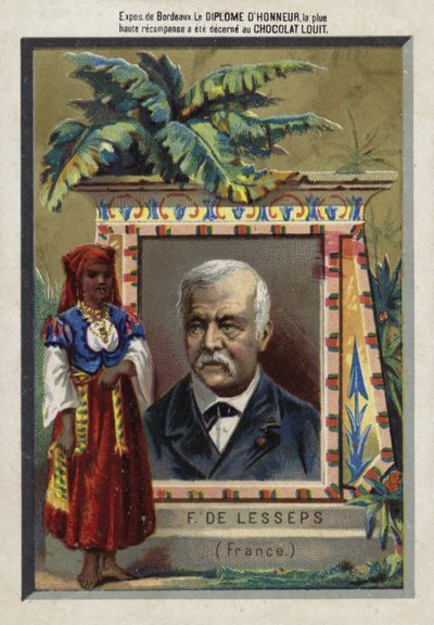 Ferdinand de Lesseps, französischer Unternehmer und Kanalbauer von French School