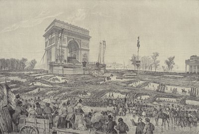 Fest der Brüderlichkeit vor dem Arc de Triomphe auf der Place de l