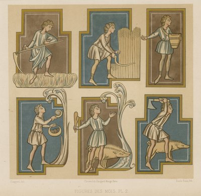 Figuren, die die Monate darstellen von French School