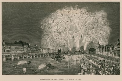 Feuerwerk auf der Pont-Neuf, Paris, 1745 von French School
