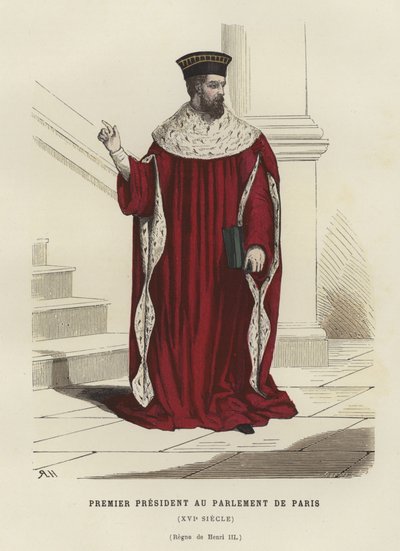 Erster Präsident des Parlaments von Paris, 16. Jahrhundert von French School