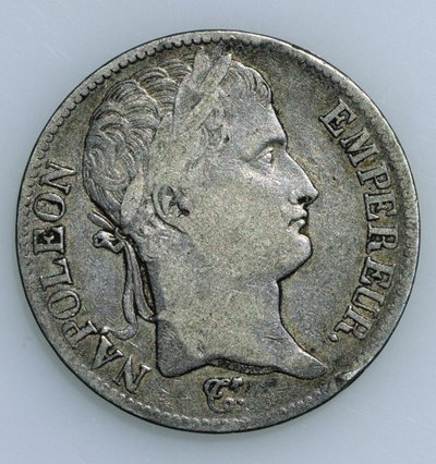 Fünf-Franc-Münze mit dem Kopf von Napoleon (1769-1821) 1811 (Vorderseite) von French School