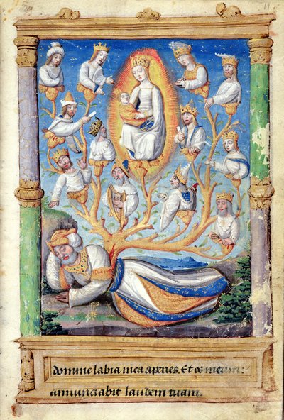 Fol.11r Der Baum Jesse, aus Heures à l