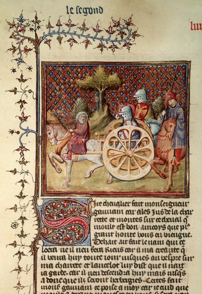 Fr.119 fol.312v Lancelot, der Ritter des Karrens, 1344 von French School