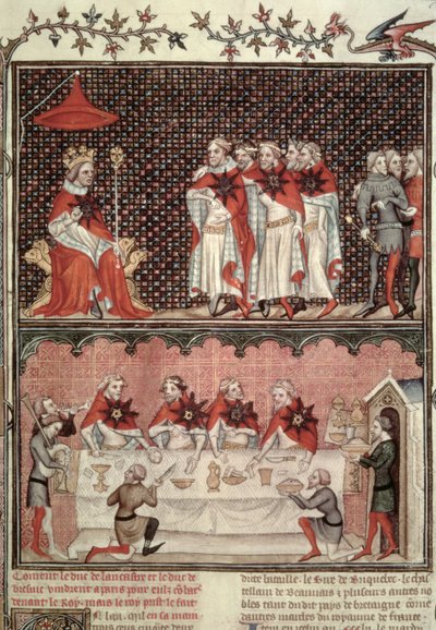Der Dauphin Karl (1338-80) und die Abgeordneten der drei Stände, aus den Grandes Chroniques de France, 1375-79 von French School