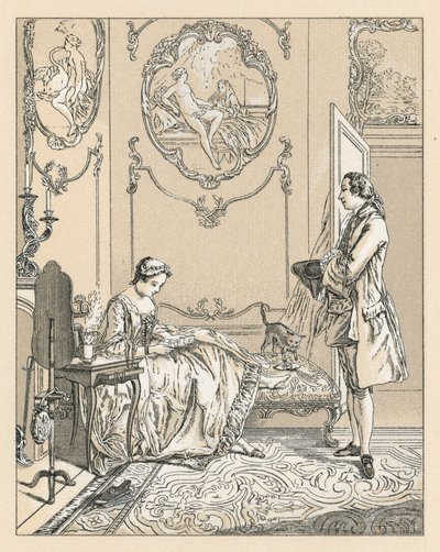 Frankreich XVIII. Jahrhundert Kostüm von French School