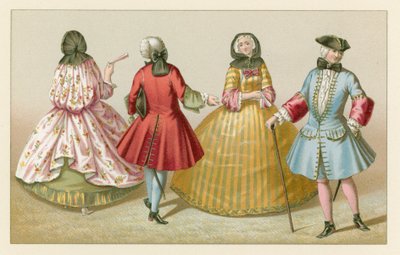 Französische Kostüme des XVIII. Jahrhunderts von French School