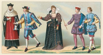 Frankreich XVI. Jahrhundert Kostüm von French School