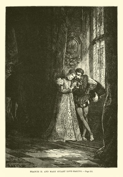 Franz II. und Maria Stuart beim Liebesspiel von French School