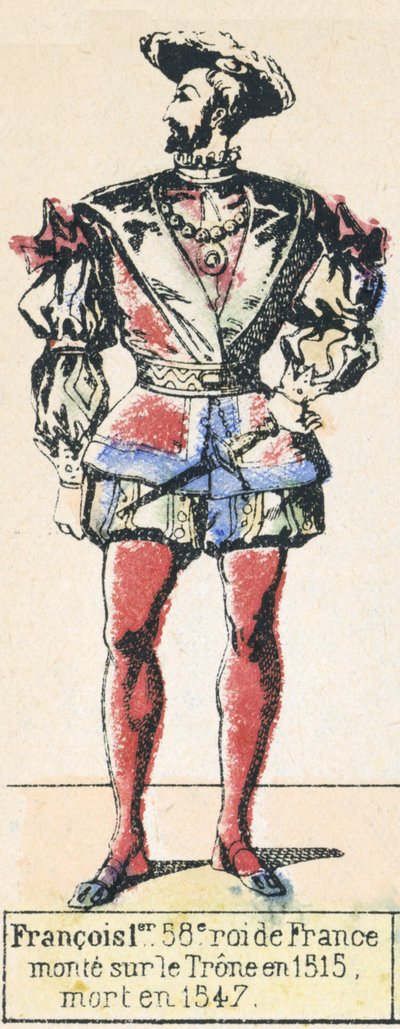 Franz I., 58. König von Frankreich, bestieg den Thron 1515, gestorben 1547 von French School