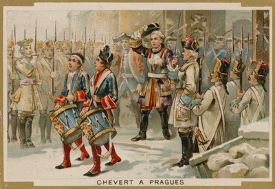 François de Chevert, französischer General, bei der Belagerung von Prag, 1741 von French School